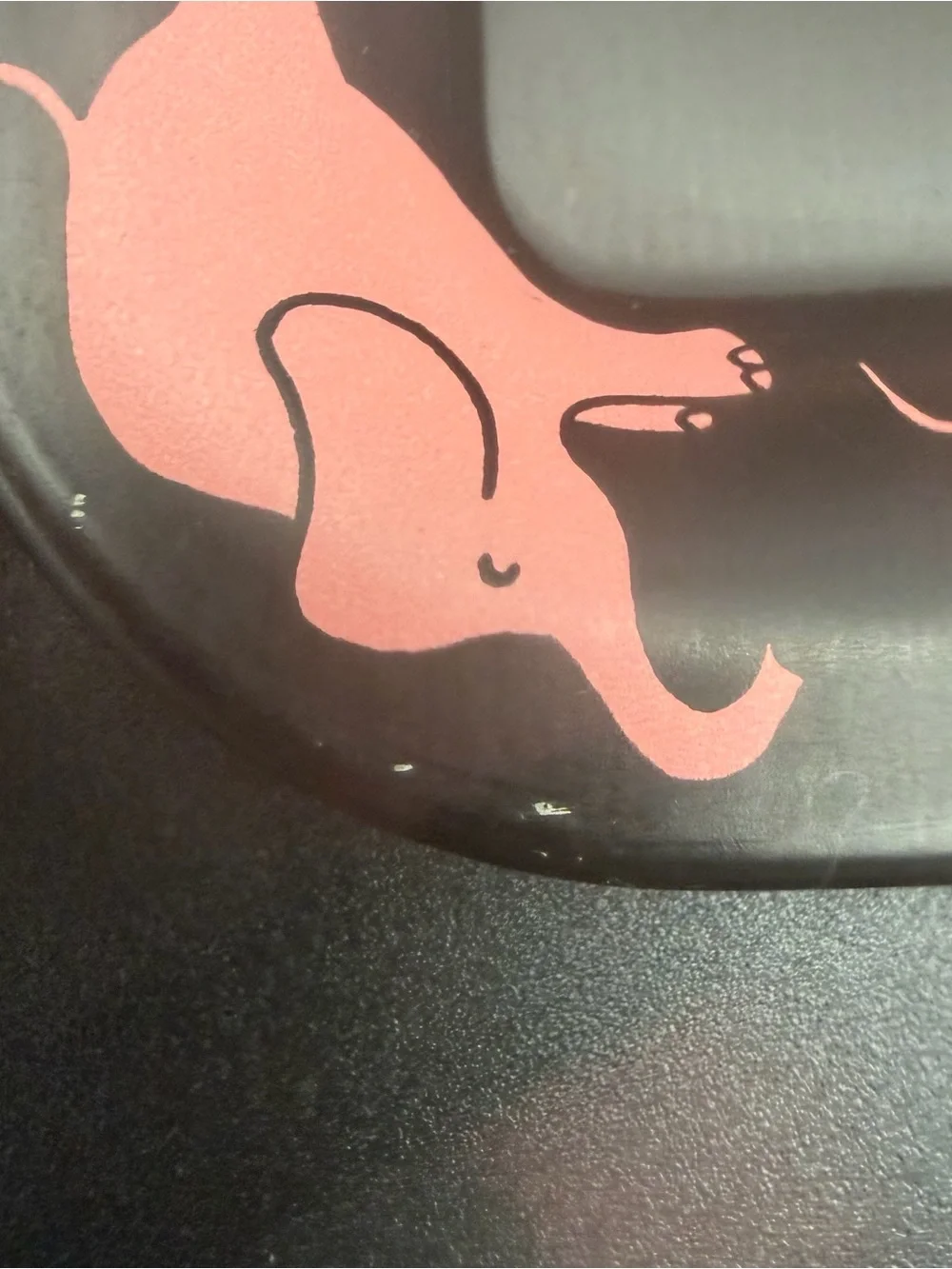 Vintage Pink Elephant Cocktail Serving Trays - Set of 4